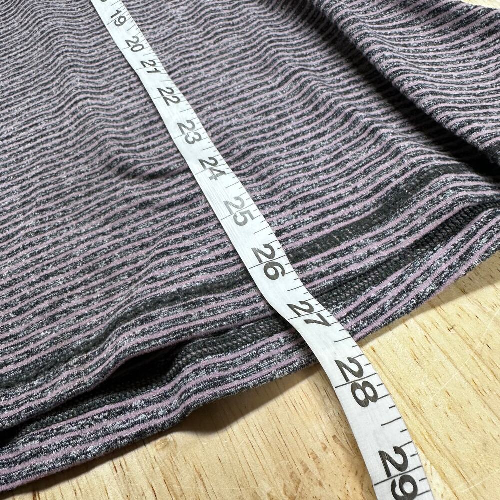 Lululemon Race Your Pace 1/2 Zip Hyper Stripe Mauvelous Heathered Black Size 8 - Picture 7 of 8